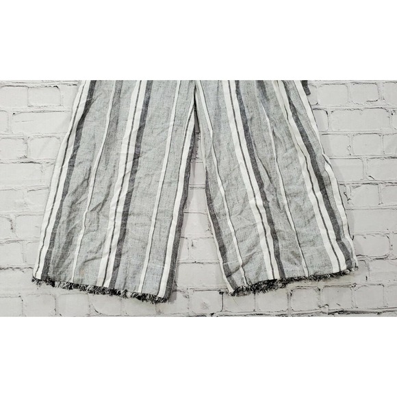 Cloth & Stone Grey Striped Jumper Pants Pockets Opened Back WOMENS SIZE XS - Picture 3 of 6